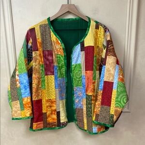 Handmade Vibrant Multicolor Patchwork Jacket
